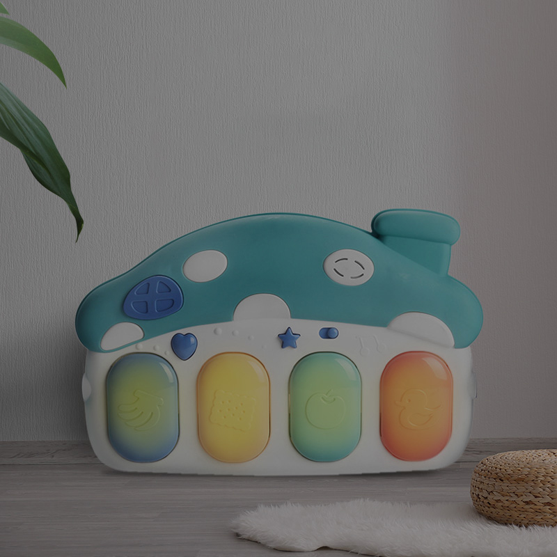 Mata edukacyjna dla niemowląt z pianinem- zielona - obrazek 7