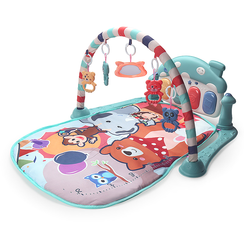 Mata edukacyjna dla niemowląt z pianinem- zielona - obrazek 10