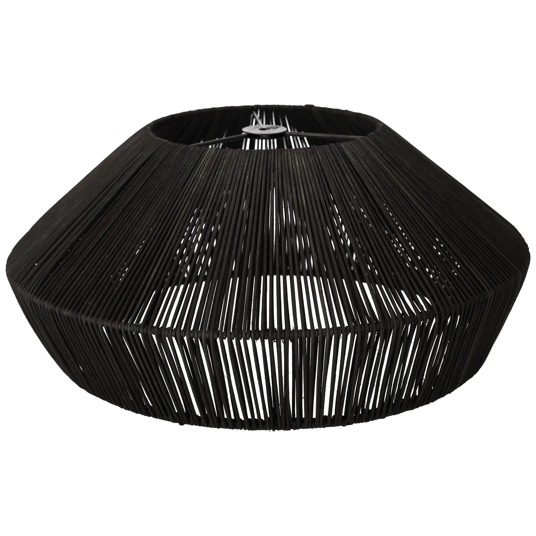 Lampa naturalna rattanowa wisząca - 50 cm (czarna) - obrazek 4