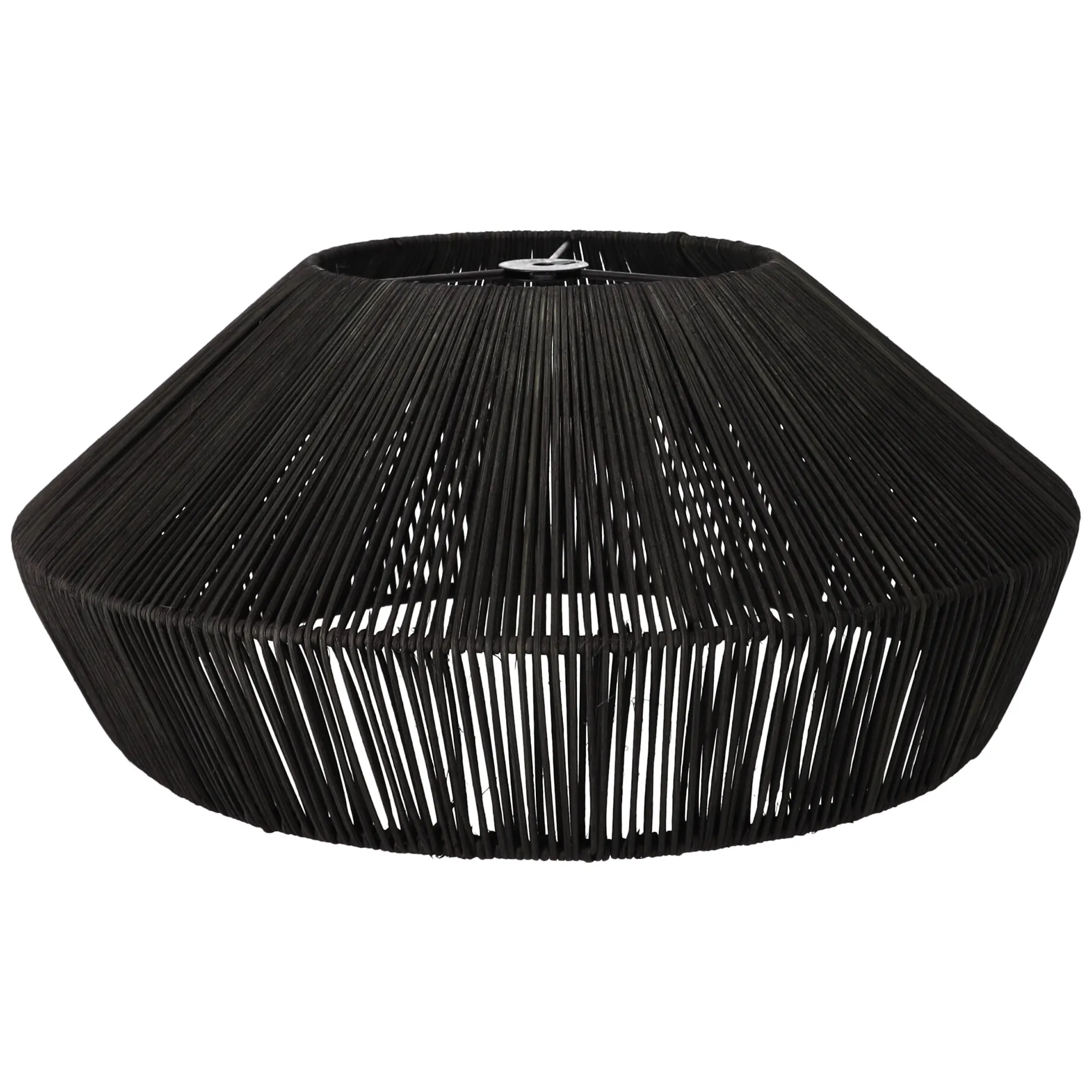 Lampa naturalna rattanowa wisząca - 50 cm (czarna) - obrazek 8
