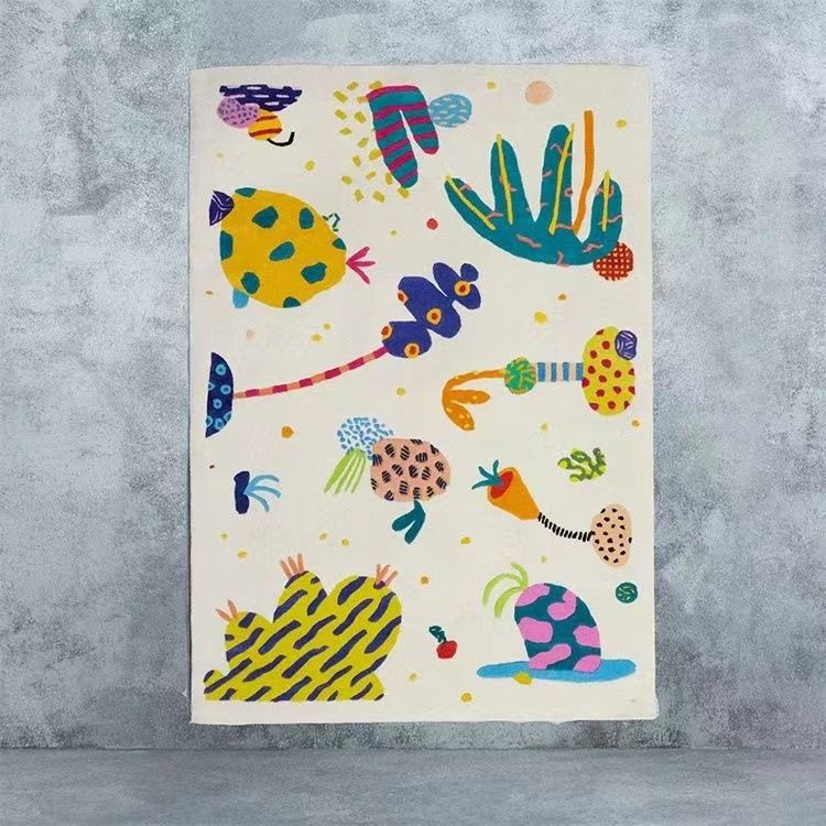 Dywan, mata do raczkowania dla dzieci, 140 x 80 cm, beżowy - obrazek 2