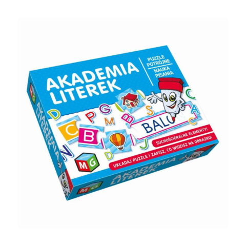Suchościeralne puzzle edukacyjne z mazakiem do nauki liter i pisania