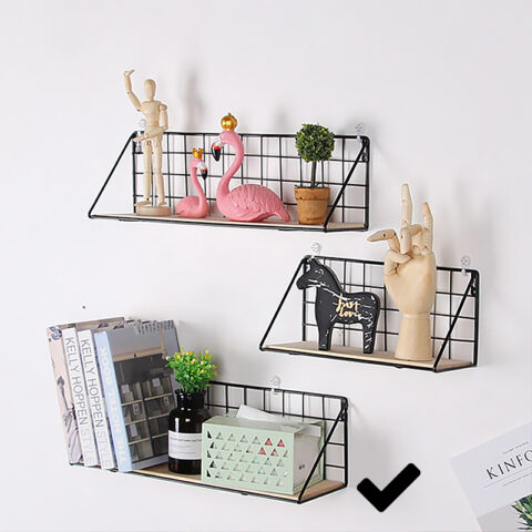 Czarna metalowa półka ścienna loft 45 cm do kuchni na przyprawy