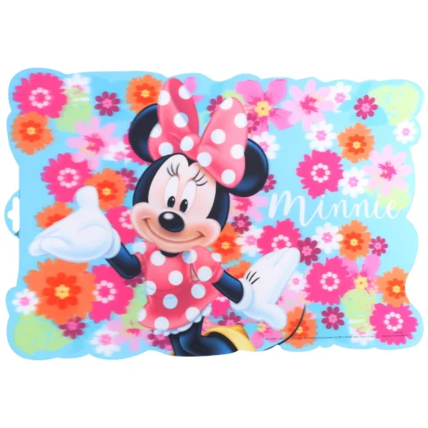 Plastikowa podkładka dla dzieci z Myszką Minnie, łatwa do mycia, na biurko
