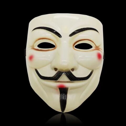 Biała maska Anonymous V jak Vendetta na Halloween karnawał cosplay