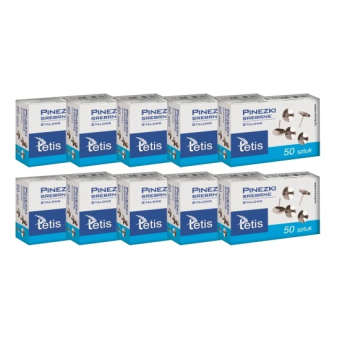 Pinezki srebrne 50 szt