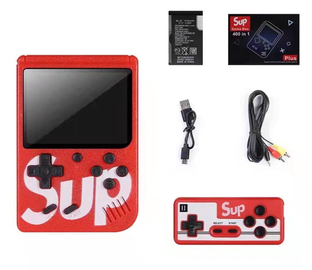 Mini konsola przenośna SUP 400 gier – czerwona (dla dwóch graczy) - obrazek 6