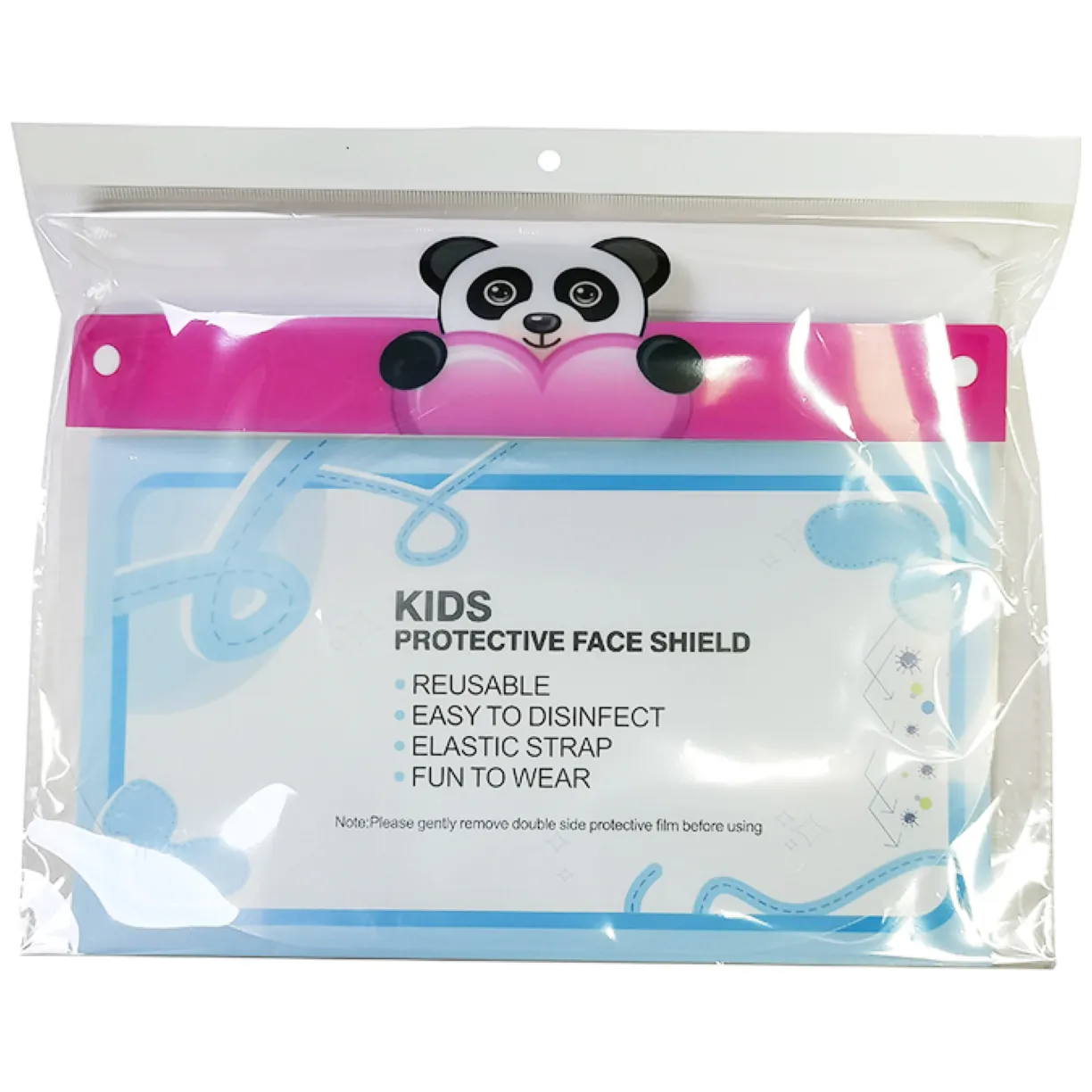 Przyłbica ochronna na twarz dla dzieci- panda - obrazek 6