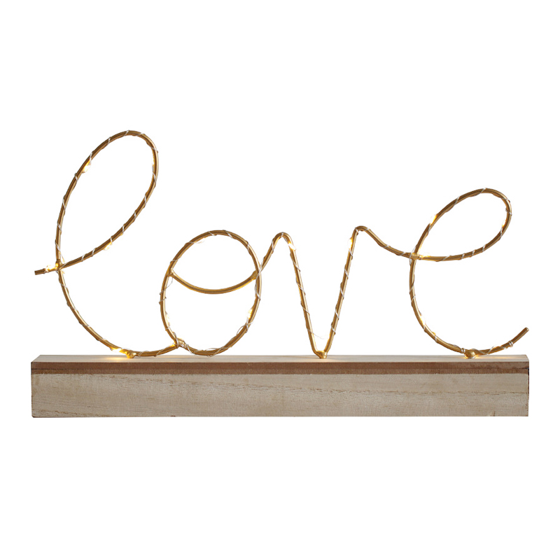 Stojąca dekoracja LED z napisem LOVE - podświetlana do salonu