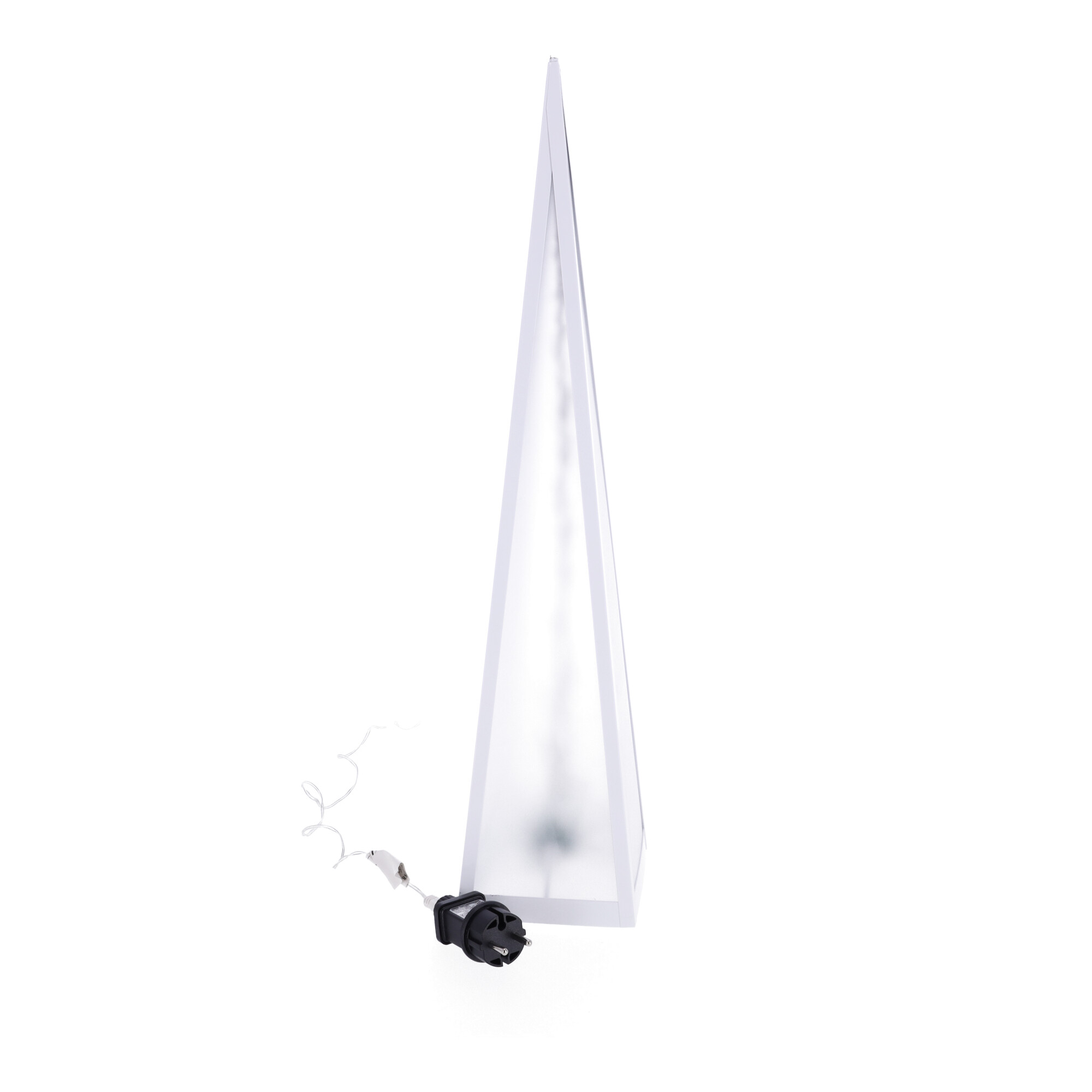 Świąteczna lampa w kształcie choinki LED z obrotowymi gwiazdkami, biała rama 45 cm - obrazek 6