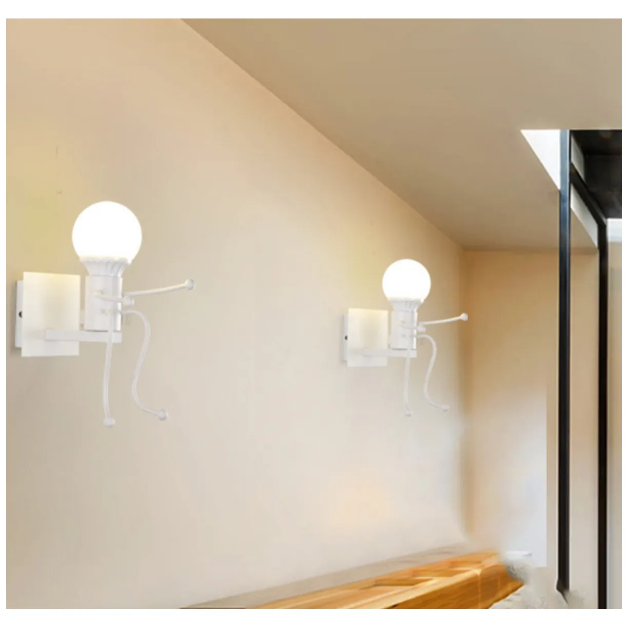 Lampa ścienna / Kinkiet Loft pojedyńczy - biała, typ VIII - obrazek 3