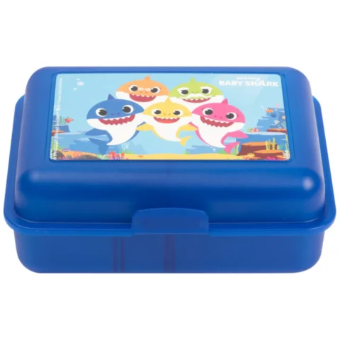 Śniadaniówka Baby Shark niebieska z przegródkami - lunch box dla dzieci