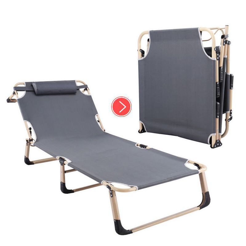 Składane łóżko turystyczne BIZNESOWE, polowe, kanadyjka PREMIUM 75 cm - kolor szary - obrazek 13