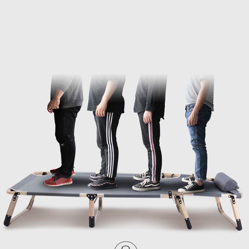 Składane łóżko turystyczne BIZNESOWE, polowe, kanadyjka PREMIUM 75 cm - kolor szary - obrazek 14