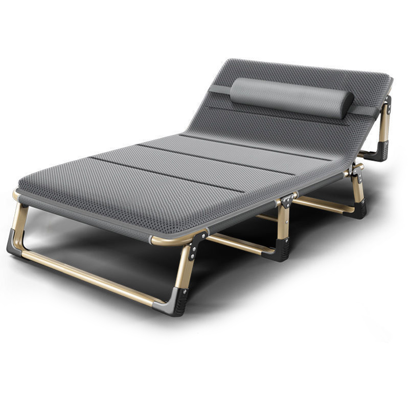 Składane łóżko turystyczne BIZNESOWE, polowe, kanadyjka PREMIUM 75 cm - kolor szary - obrazek 3