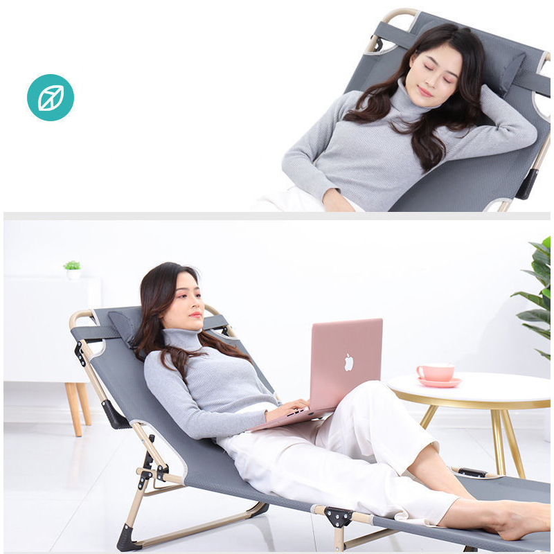 Składane łóżko turystyczne BIZNESOWE, polowe, kanadyjka PREMIUM 75 cm - kolor szary - obrazek 8