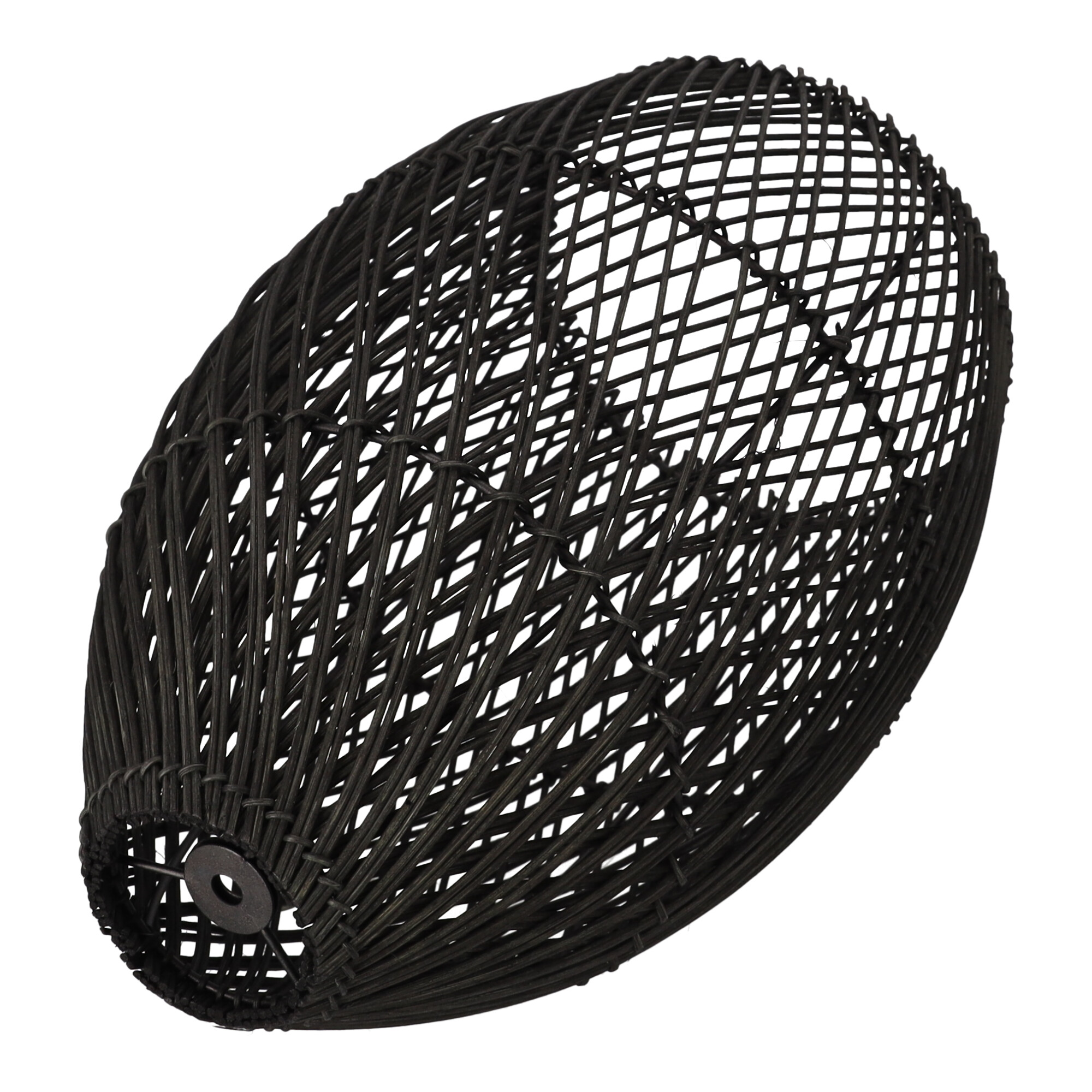 Czarna rattanowa lampa wisząca boho 25 cm - rustykalna, drewniana - obrazek 12