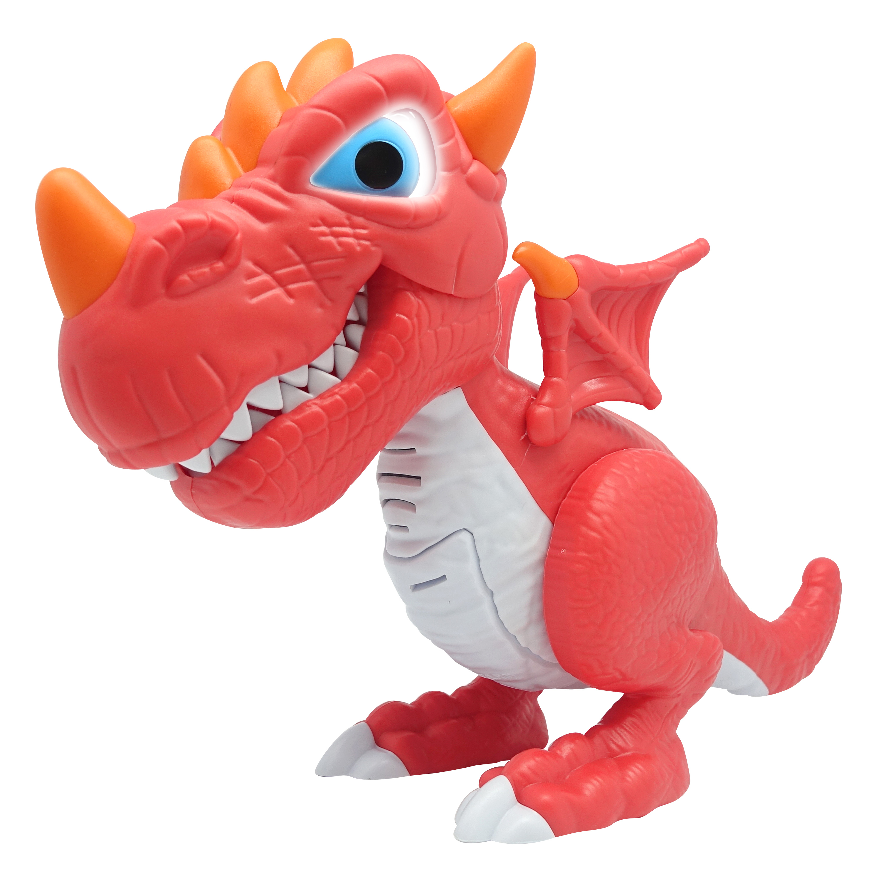 Interaktywny dinozaur T-Rex czerwony z dźwiękiem i światłem dla dzieci 3+ - obrazek 2
