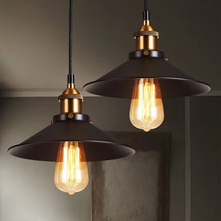 Lampa wisząca Retro - czarna - Zestaw 2 lampy - obrazek 2