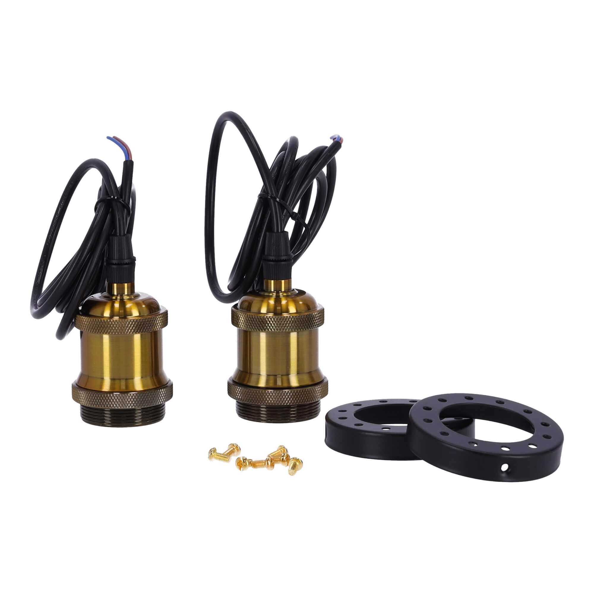 Lampa wisząca Retro - czarna - Zestaw 2 lampy - obrazek 8