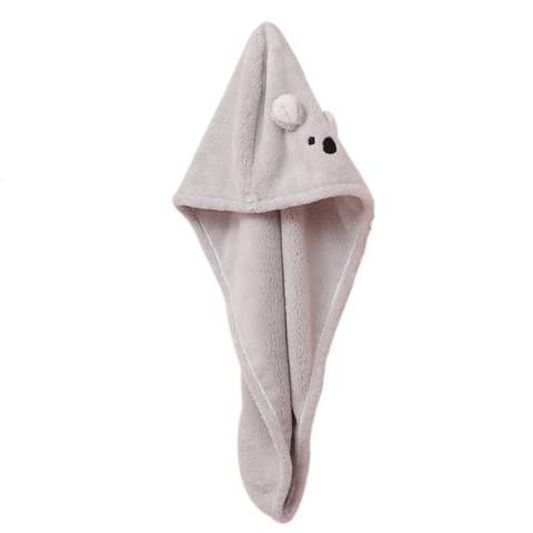 Superchłonny turban do suszenia włosów - ręcznik frotte szary