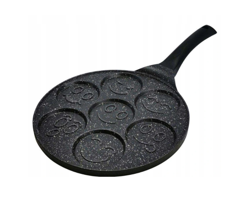 Patelnia do naleśników z wgłębieniami 26 cm czarna granitowa indukcja
