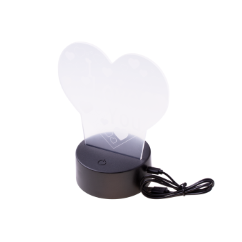Lampka nocna 3D LED "I LOVE YOU" mała