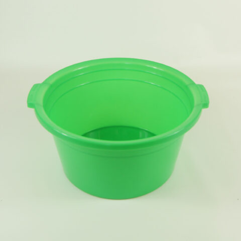 Okrągła miska plastikowa 24L z uchwytami - uniwersalna, polska produkcja
