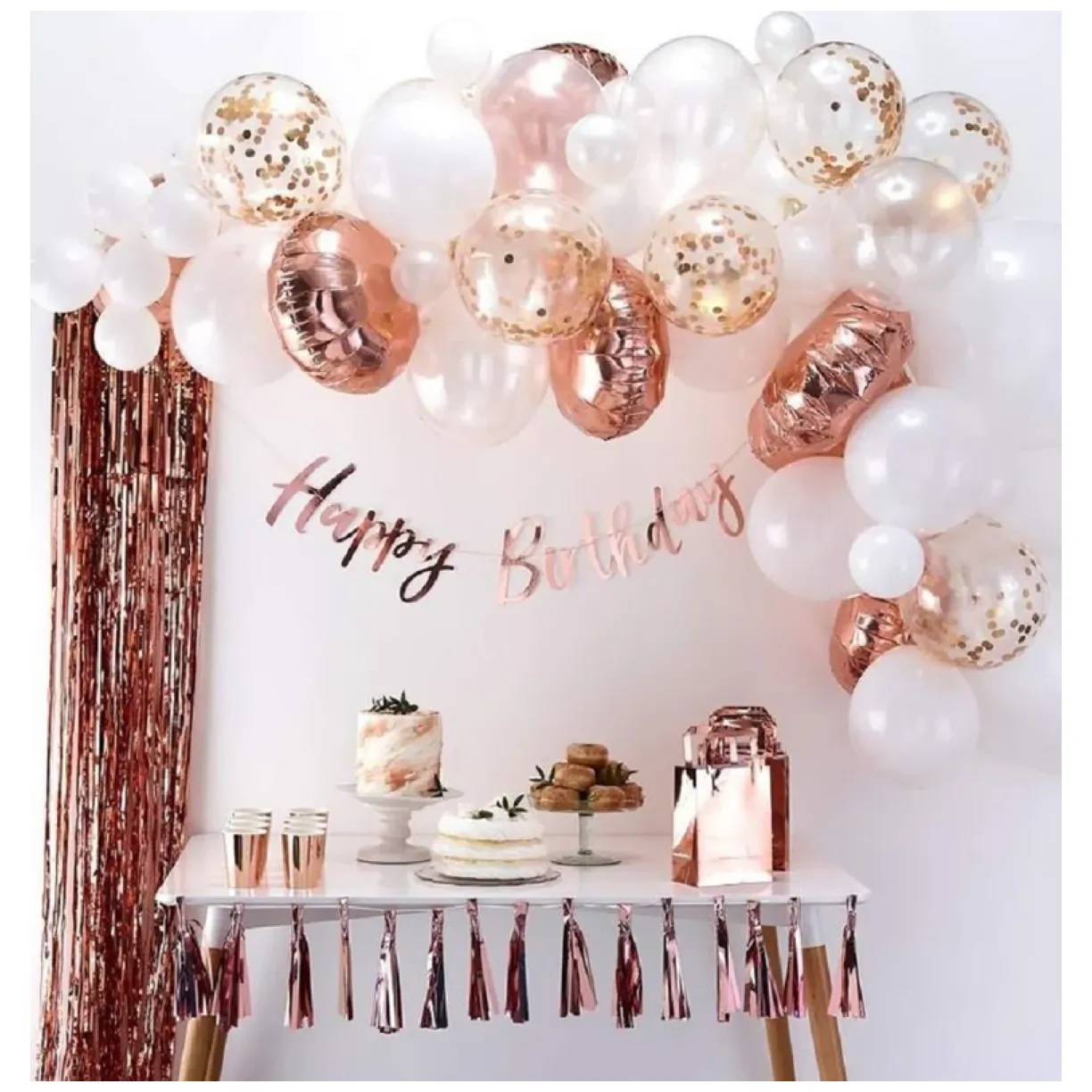 Girlanda balonowa rose gold 63 szt. zestaw balonów na przyjęcie - obrazek 5