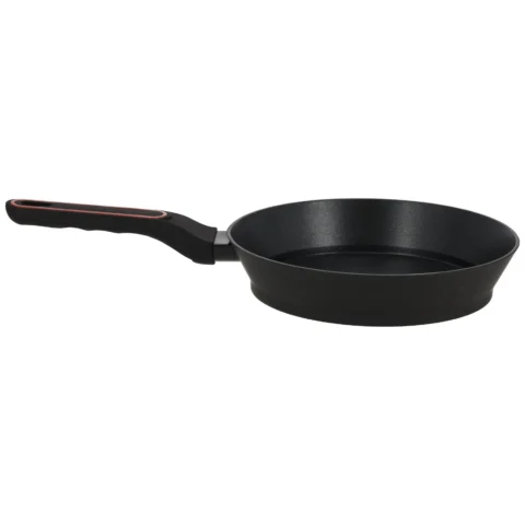 Czarno-czerwona patelnia 24 cm, nieprzywierająca, do indukcji i zmywarki