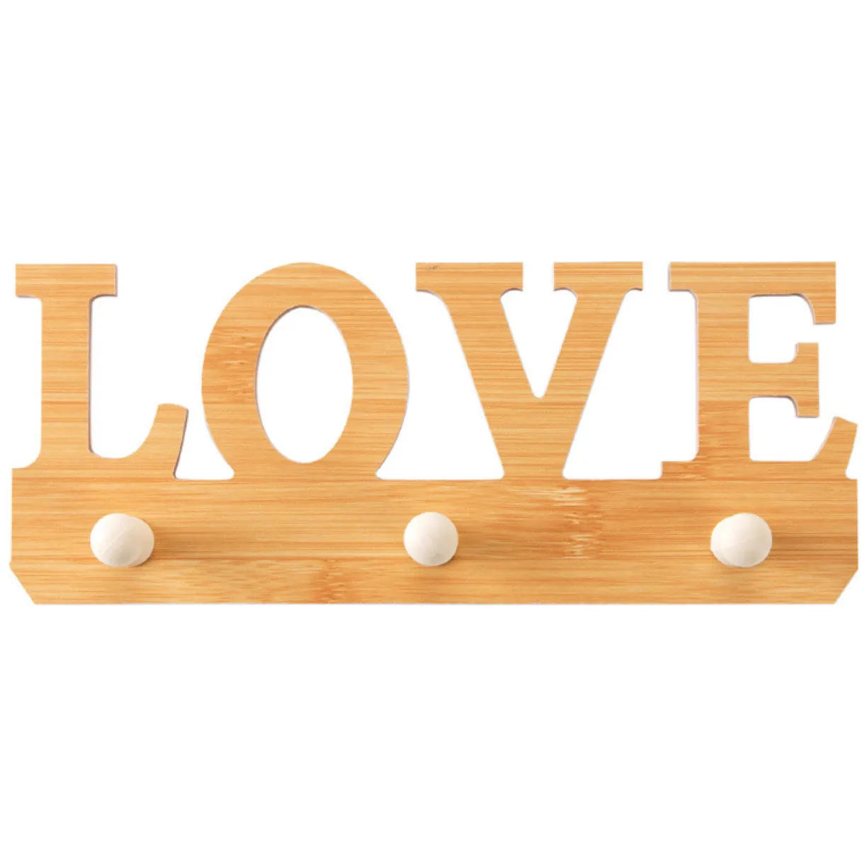 Modny wieszak drewniany Love - obrazek 4