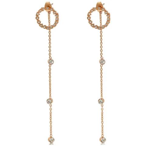 Kolczyki wiszące Xuping - rose gold