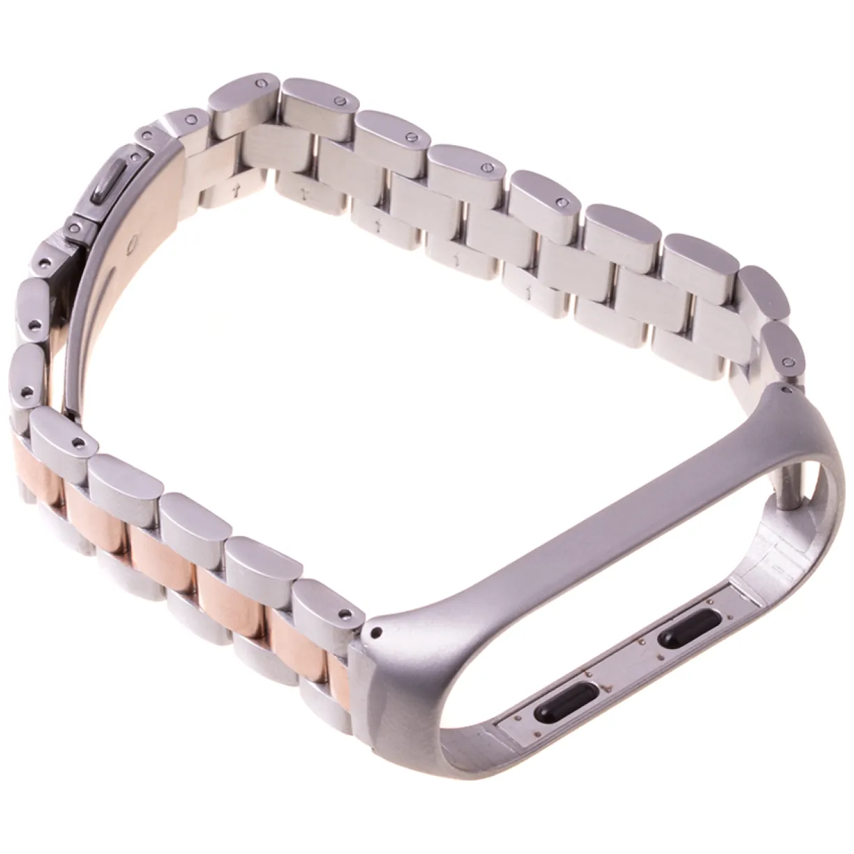 Pasek opaska Xiaomi Mi Band 3/ Xiaomi Mi Band 4 - srebrno rose gold - obrazek 2