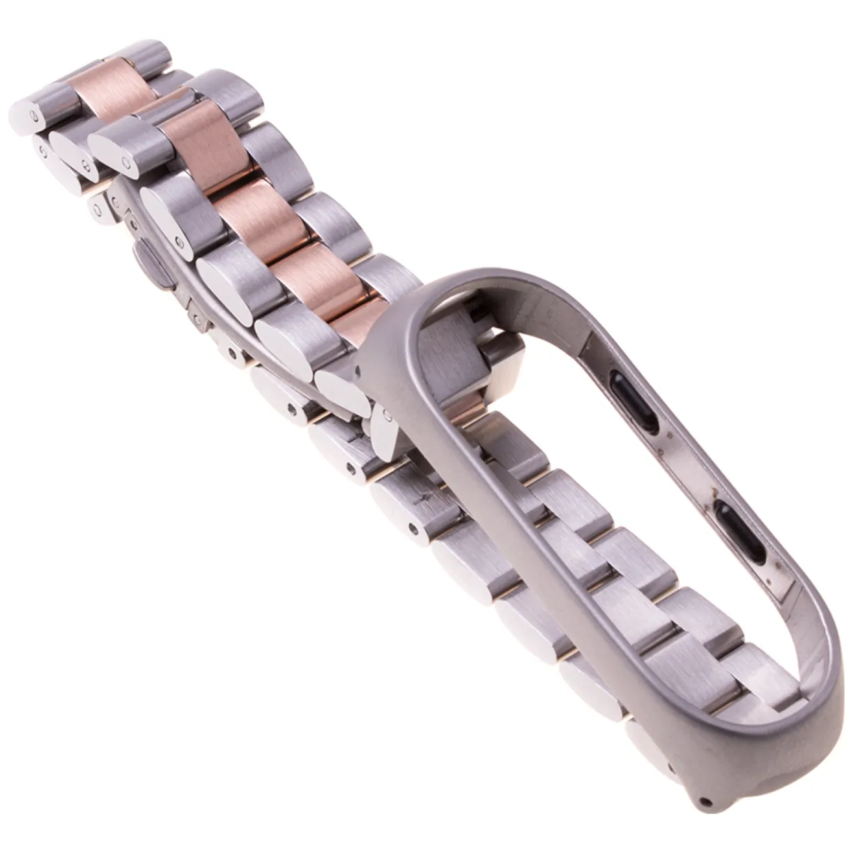 Pasek opaska Xiaomi Mi Band 3/ Xiaomi Mi Band 4 - srebrno rose gold