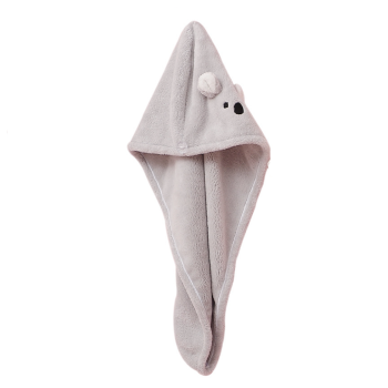 Superchłonny ręcznik do włosów, turban do włosów - szary