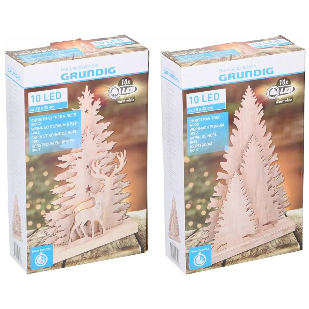 Choinka 25 cm, 10 diod LED - obrazek 3