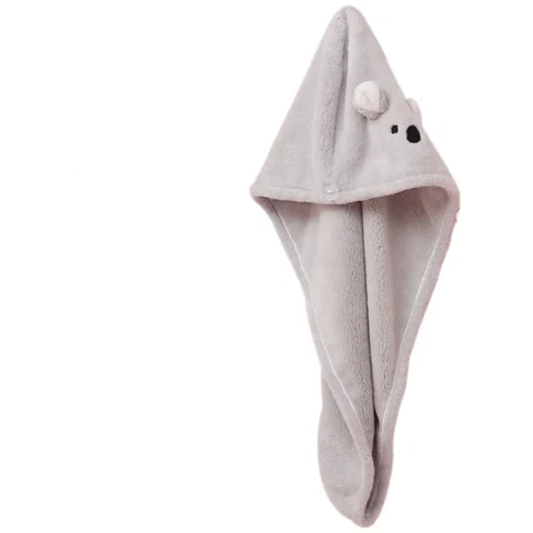 Superchłonny ręcznik do włosów, turban do włosów - szary