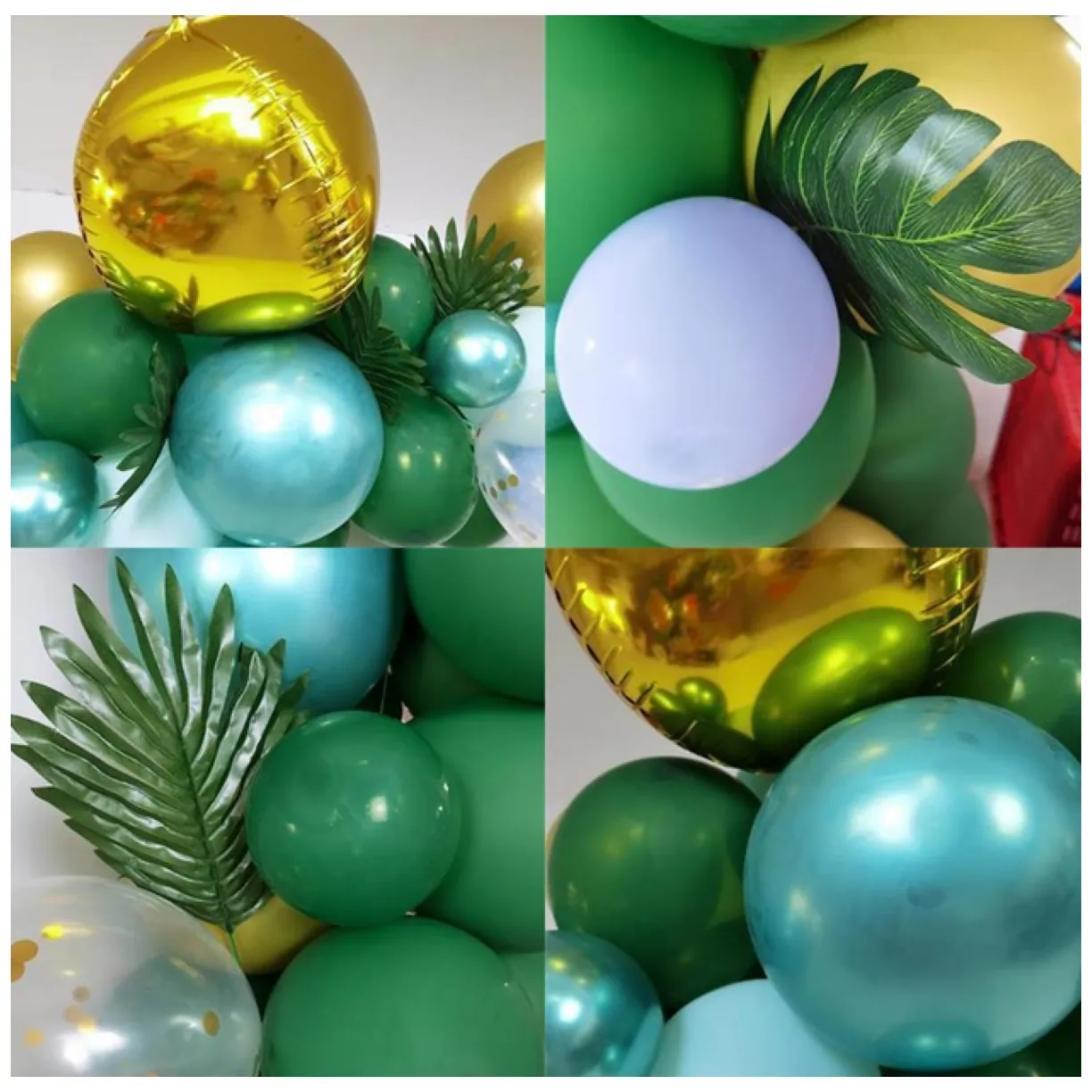 Duża girlanda balonowa 142 balony- zielona - obrazek 6