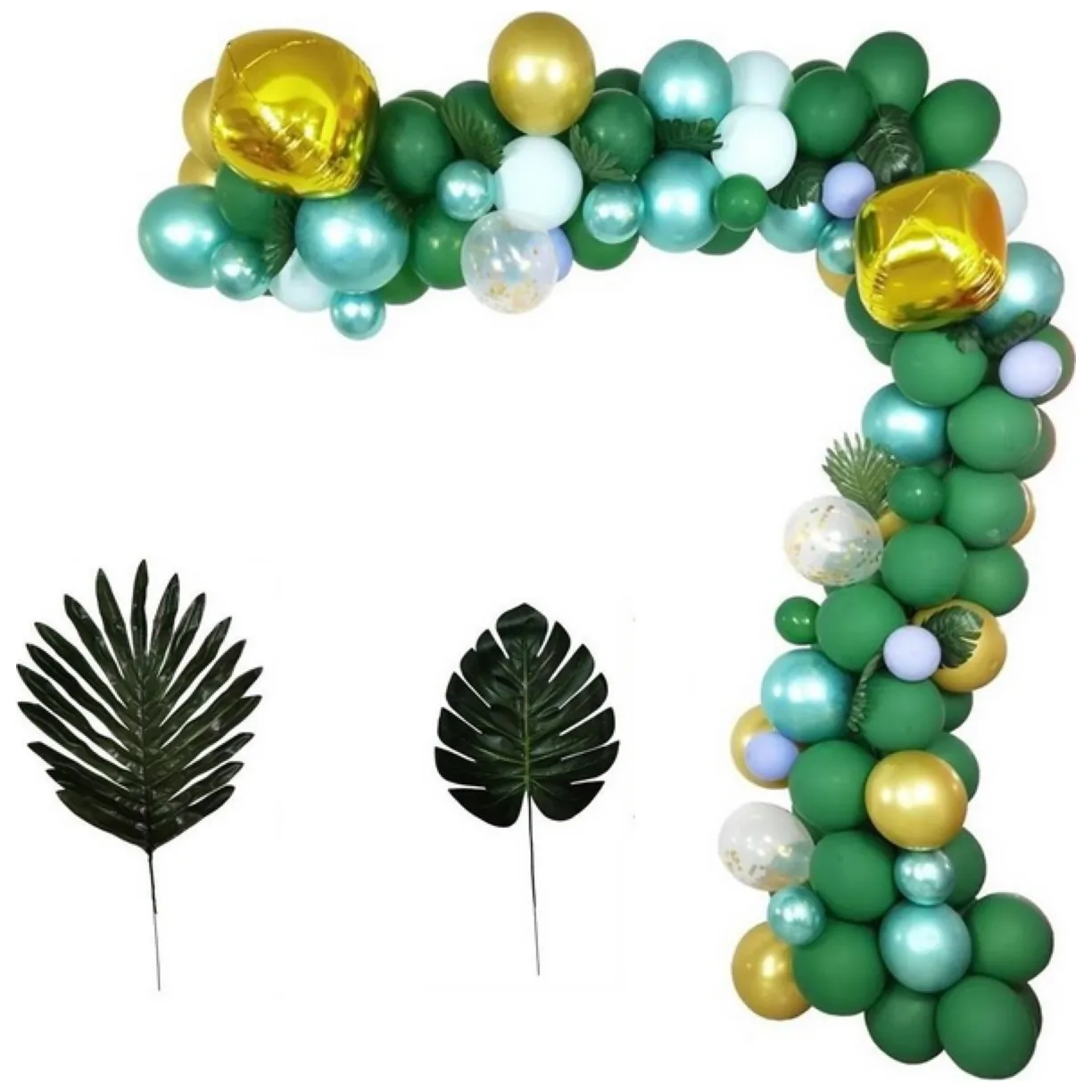 Duża girlanda balonowa 142 balony- zielona - obrazek 8