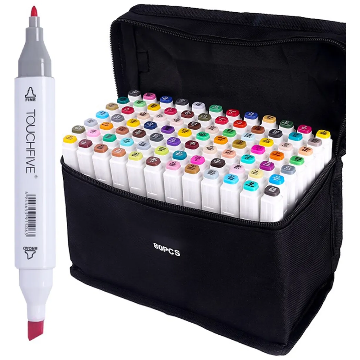 Markery alkoholowe TOUCHFIVE PRO dwustronne 80 szt. - obrazek 4
