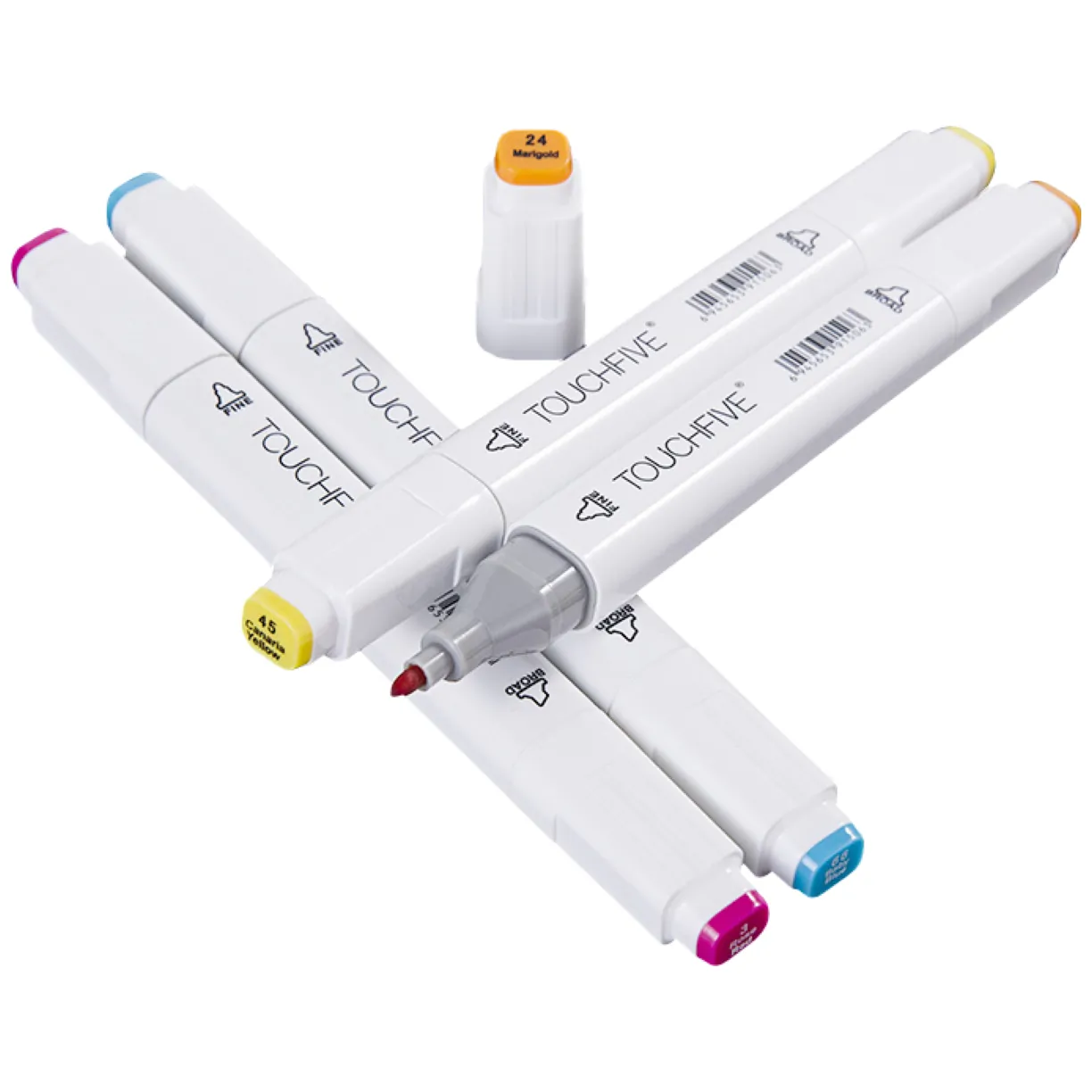 Markery alkoholowe TOUCHFIVE PRO dwustronne 80 szt. - obrazek 6