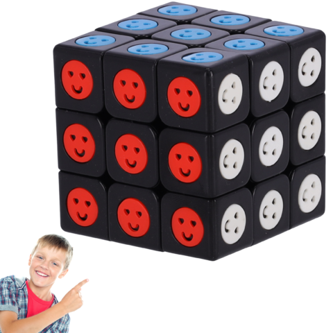Kostka logiczna 3x3x3 wielokolorowa - klasyczna łamigłówka edukacyjna
