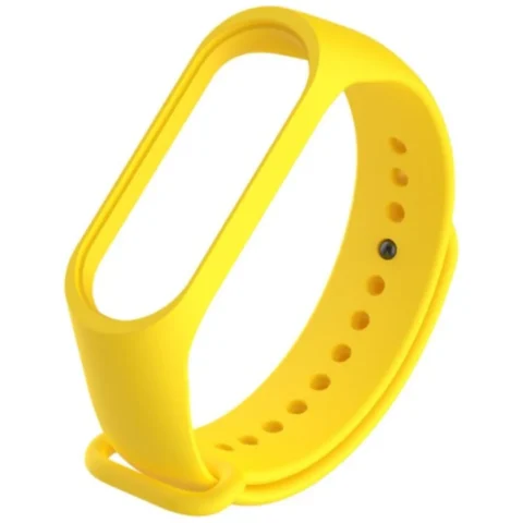 Silikonowy pasek opaska do Xiaomi Mi Band 3/ Xiaomi Mi Band 4 - żółty