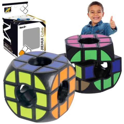 Nowoczesna kolorowa kostka logiczna 3x3x3 - łamigłówka edukacyjna dla dzieci