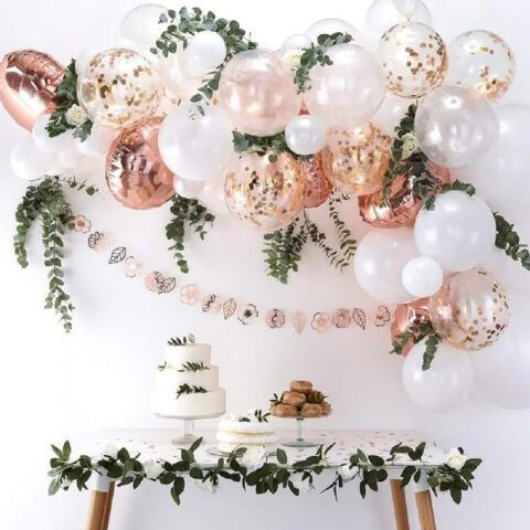 Girlanda balonowa rose gold 63 szt. zestaw balonów na przyjęcie