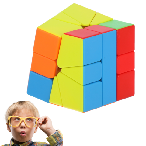 Wielokolorowa kostka Rubika 3x3x3 łamigłówka logiczna dla dzieci od 6 lat