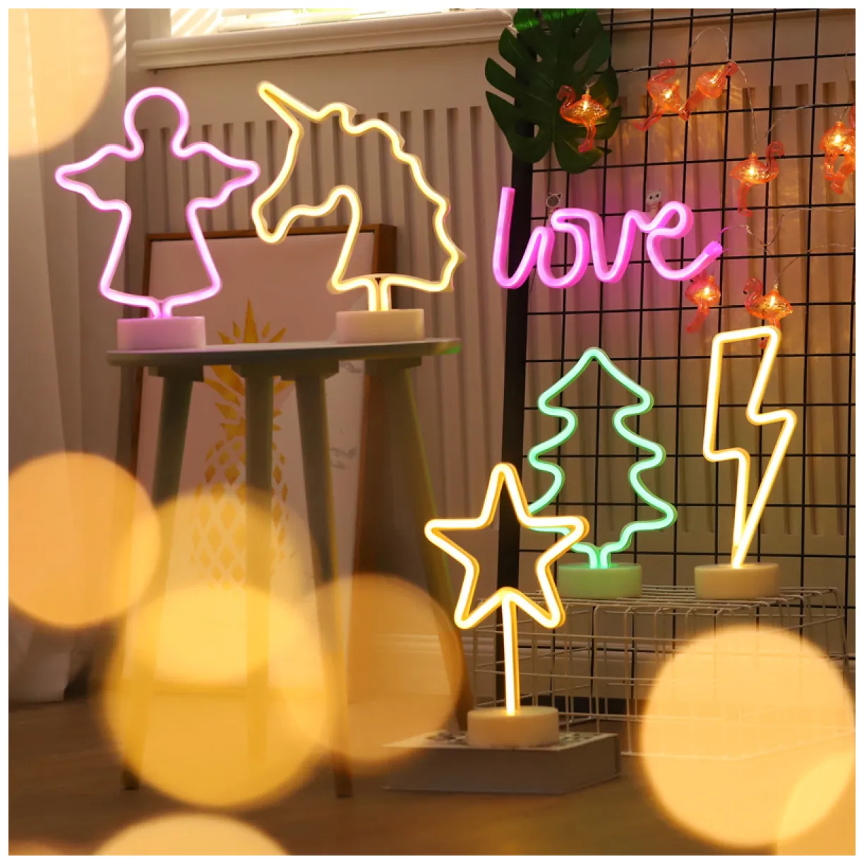 Dekoracyjna lampka neonowa LED- hello 2 - obrazek 5