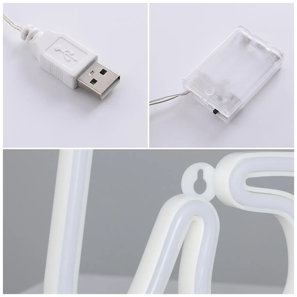 Dekoracyjna lampka neonowa LED- hello 2 - obrazek 7
