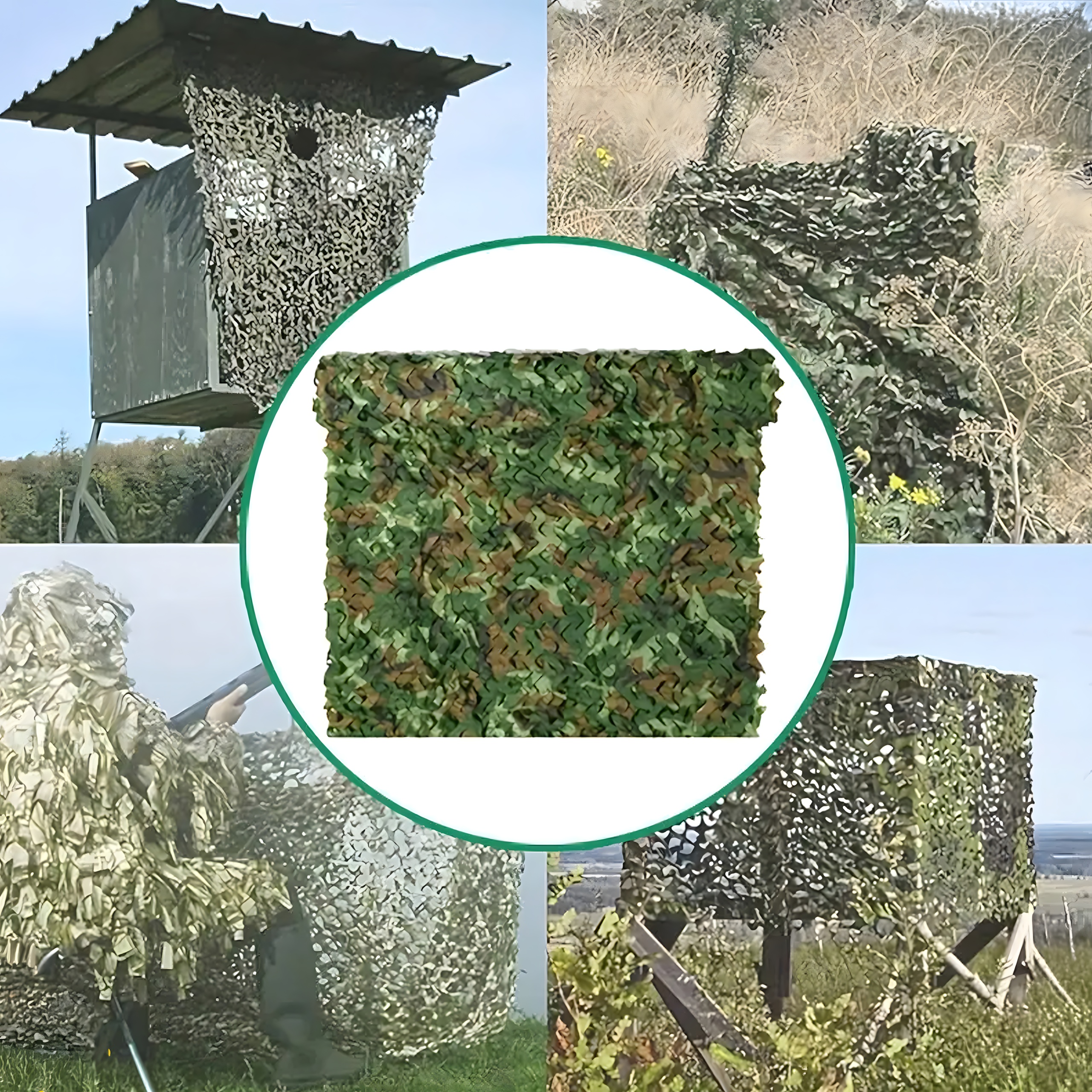 Siatka Maskująca Moro Ogrodowa Wojskowa Kamuflaż 3x6 Wytrzymała - obrazek 10