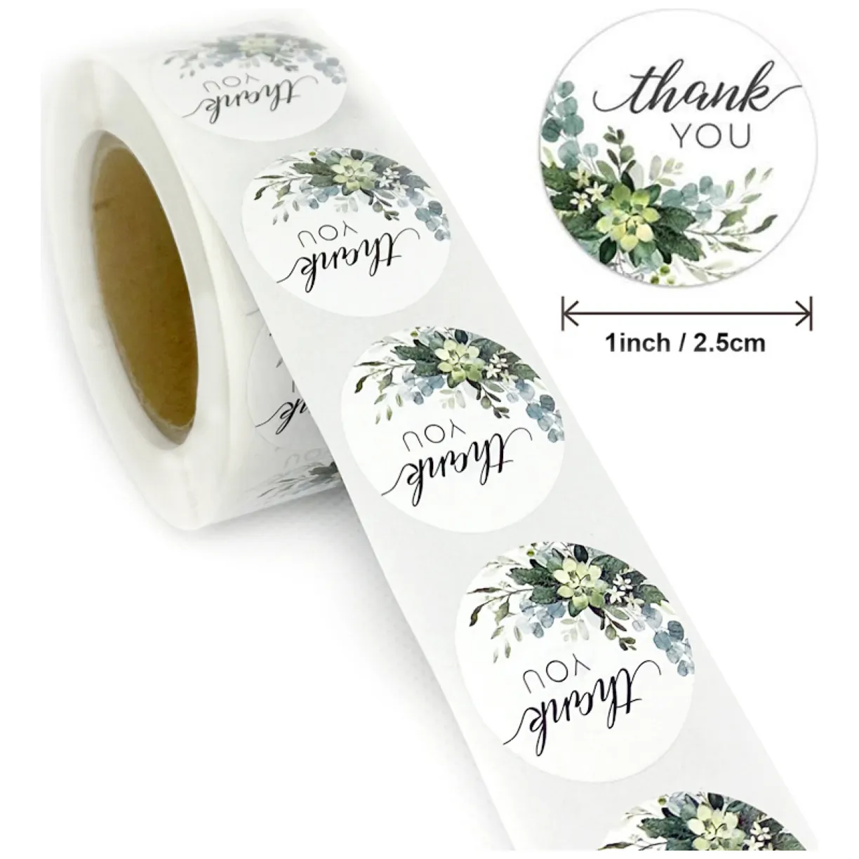 Okrągłe naklejki dekoracyjne Thank You ślub prezent 500 szt 2,5 cm - obrazek 3